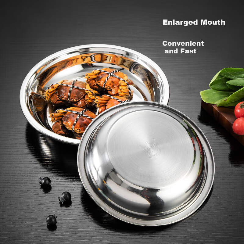 Meichun (Maxcook) Thickened 304 Stainless Steel Plate Dish, Bowl And Plate 16CM...