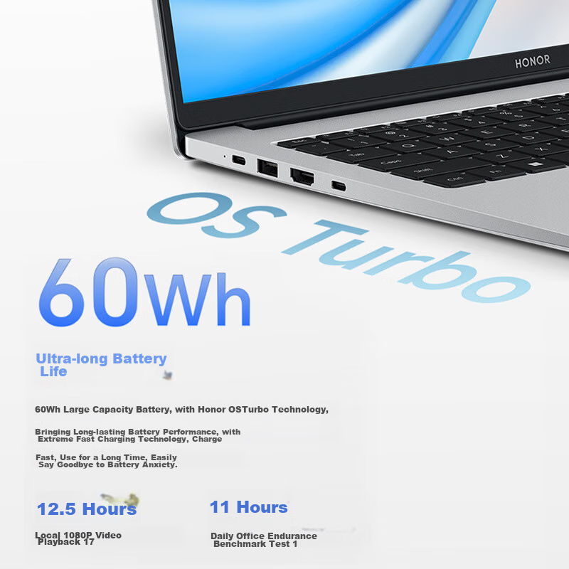 Honor Notebook X16 Plus Ryzen Edition, AI All-Round Lightweight Laptop, High-Per...