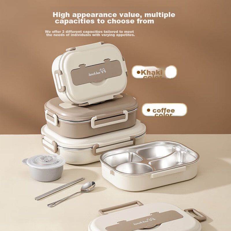 PINYU 304 Stainless Steel Lunch Box for High School, Middle School Students And...