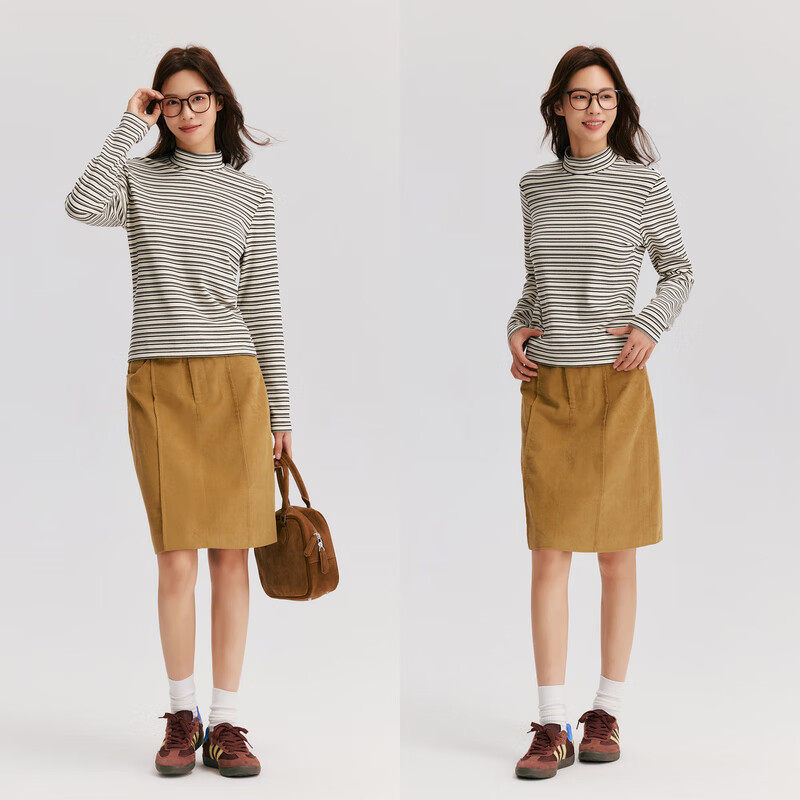 Semir Women's Long-Sleeve T-Shirt, Slim Fit, Slightly Stretchy, Brushed Vintage...