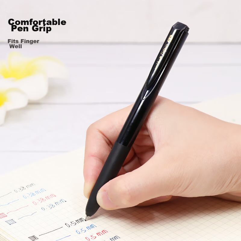 Uni Mitsubishi UMN-155 Low-Damping Retractable Black Gel Pen, Stylish 0.5mm Blac...