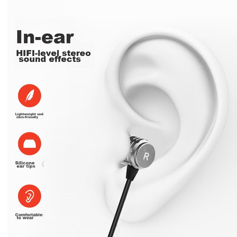 Newmine NM-JK12 Metal In-Ear Wired Music Headphones, Gaming Headphones with Micr...