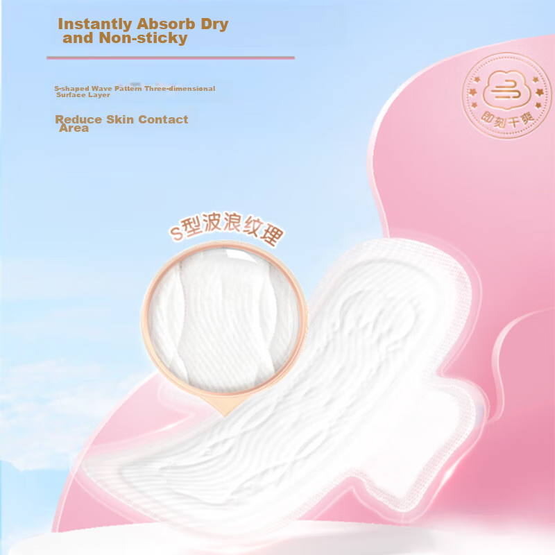 SPACE 7 Girls' Ultra-Thin 100% Pure Cotton Daytime Sanitary Napkins Set, 40 Piec...