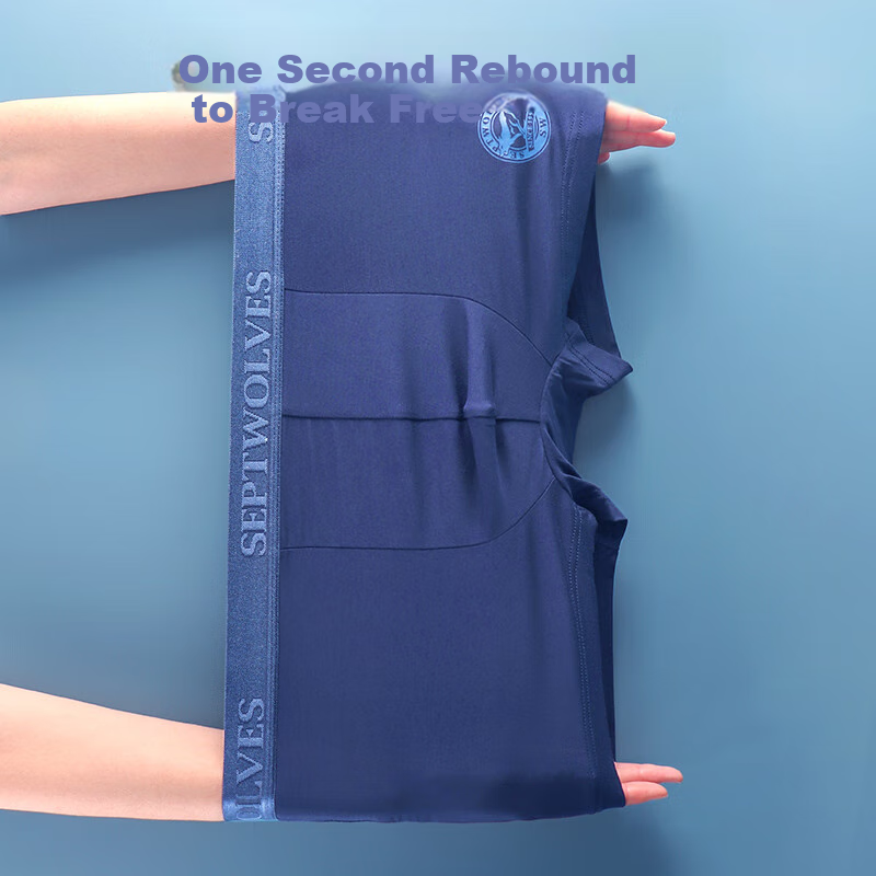 SEPTWOLVES Men's Ice Silk Boxer Briefs Smooth High Elasticity Antibacterial Four...