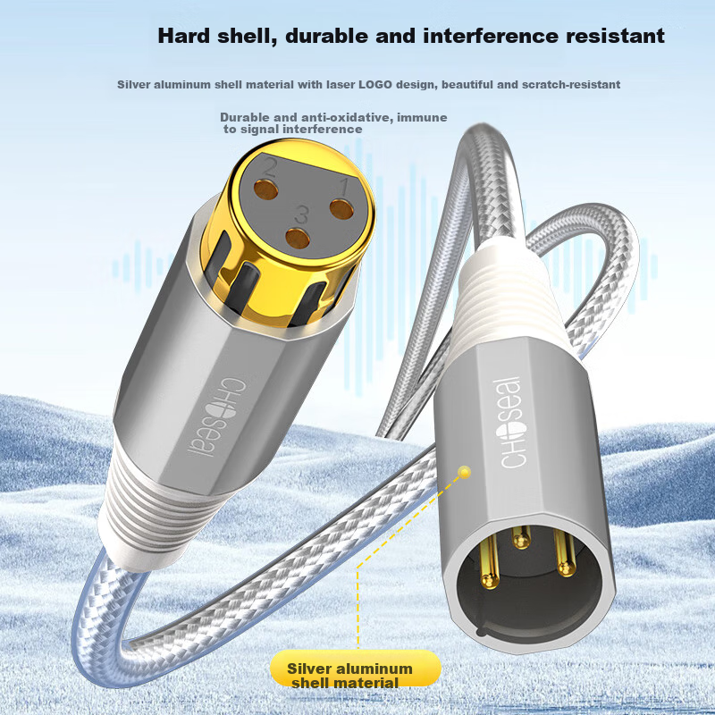 CHOSEAL Cardon Male to Female Audio Extension Cable Aluminum Shell Double Layer...