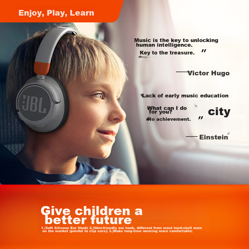 JBL JR460NC Over-Ear Noise-Cancelling Bluetooth Headphones, Immersive Wireless H...