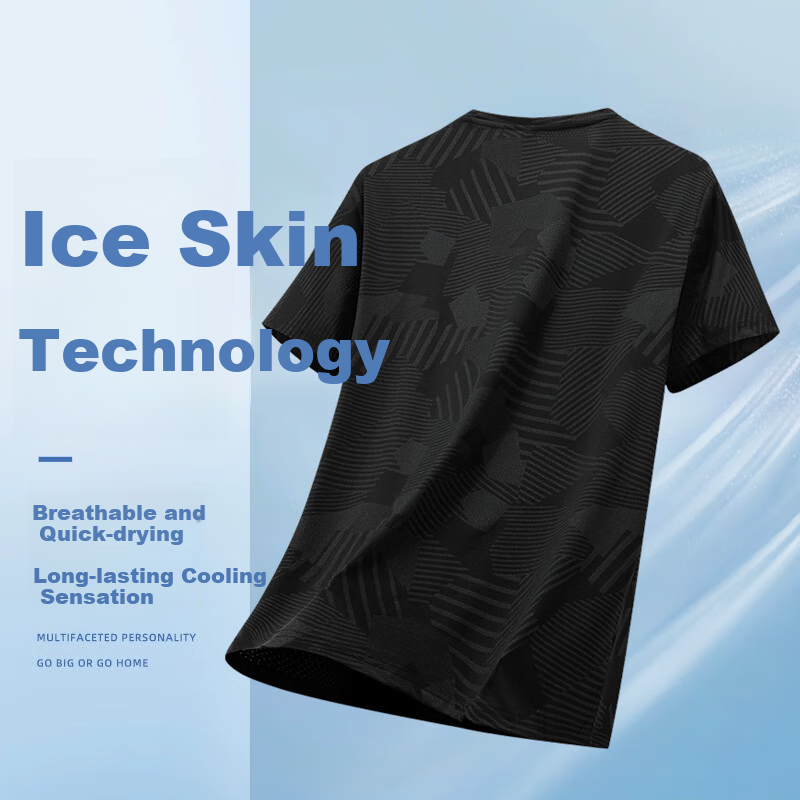 JEEP SPIRIT Men's Short Sleeve Loose Ice Silk Casual Running Sports Half Sleeve...