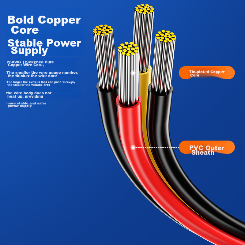 Shanze High-Speed SATA 3.0 Hard Drive Data Cable (Direct to Direct) + SATA Seria...