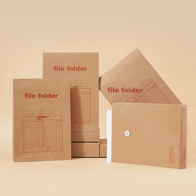 Comix 50 A4 Mixed Pulp Kraft Paper File Folders, Document Folders, Tender Submis...