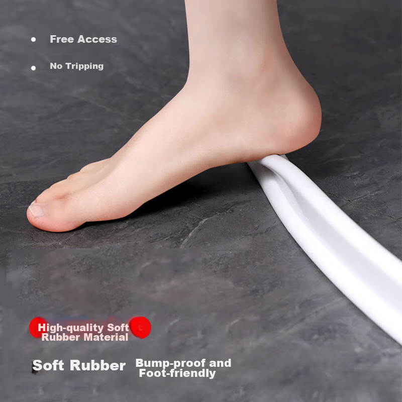 Miaoxinsi Bathroom Water Barrier Strip, Shower Room Water Stopper, Toilet Water-...