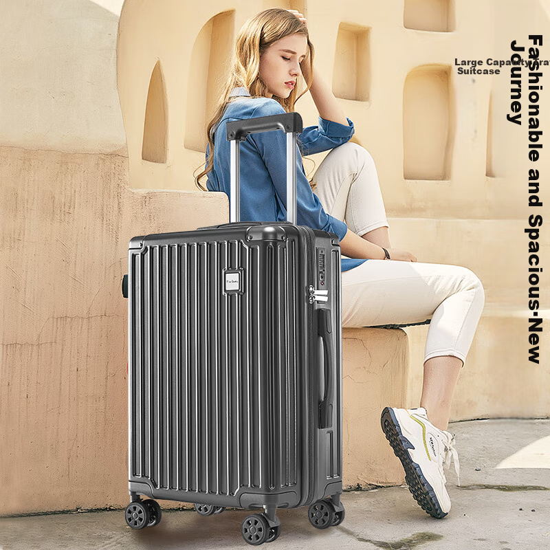 PIERRE CARDIN 28-Inch Large Capacity Suitcase, Trolley Case with Spinner Wheels,...