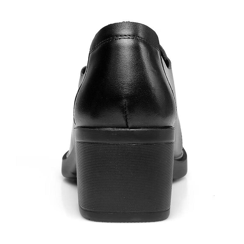 Qiangren Comfortable Women's Single Shoes Top Layer Cowhide 5.5CM Elegant High H...