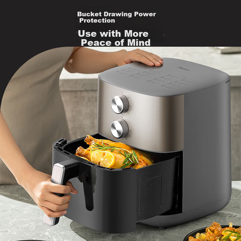 Midea Air Fryer with Visual Electric Oven, 6.5L Large Capacity French Fries Mach...