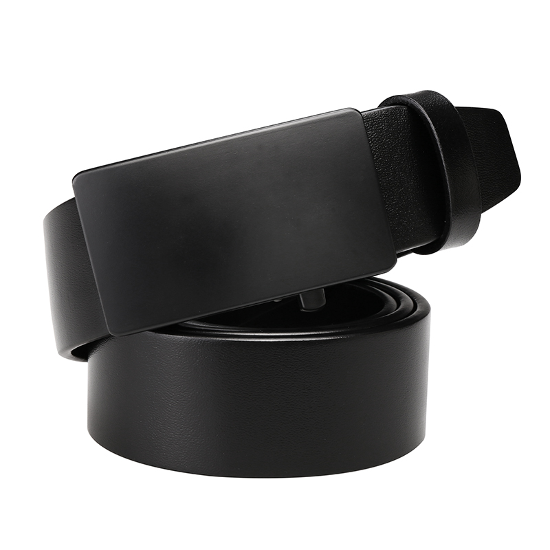 Cattlesboss Men's Automatic Buckle Genuine Leather Belt Men's Leather Pants Belt...