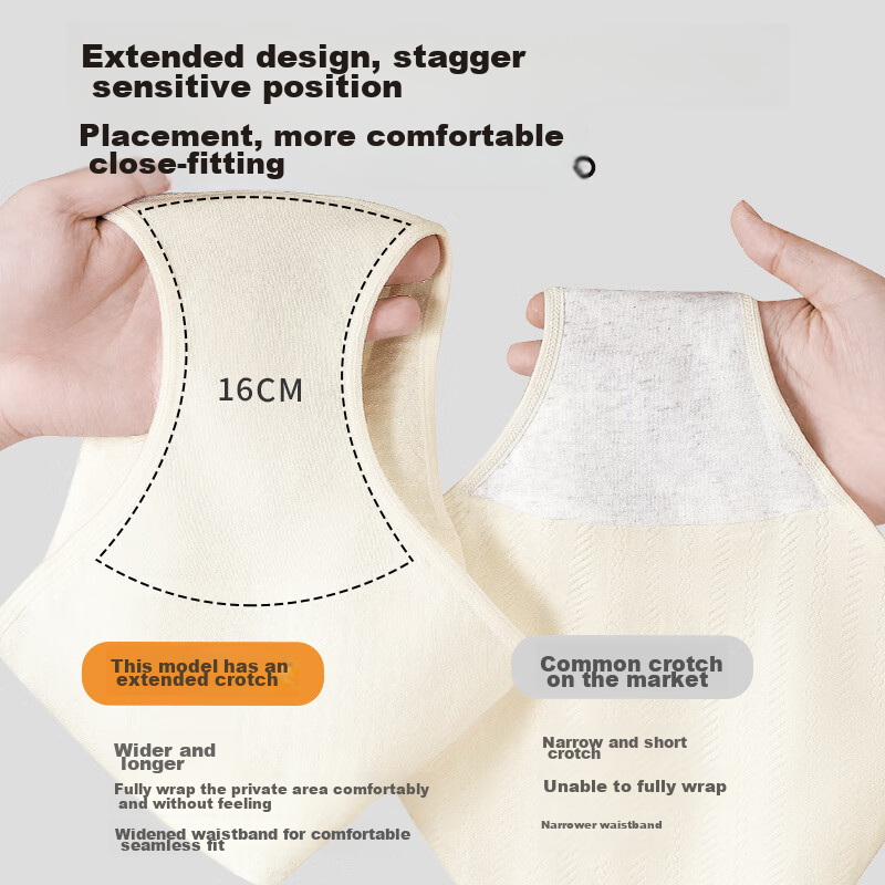 Palanduo Women's Underwear, 3-Pack, High-Waisted, Extended Crotch, 0% Cotton, An...