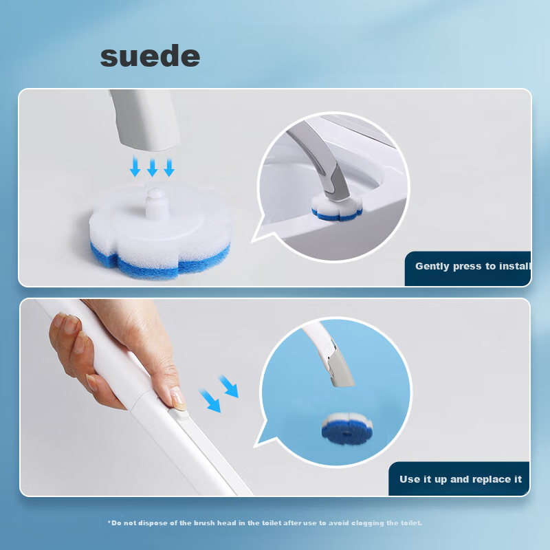 Meili Ya Disposable Toilet Brush Replacement Heads, 28 Pieces, for Squatting Toi...