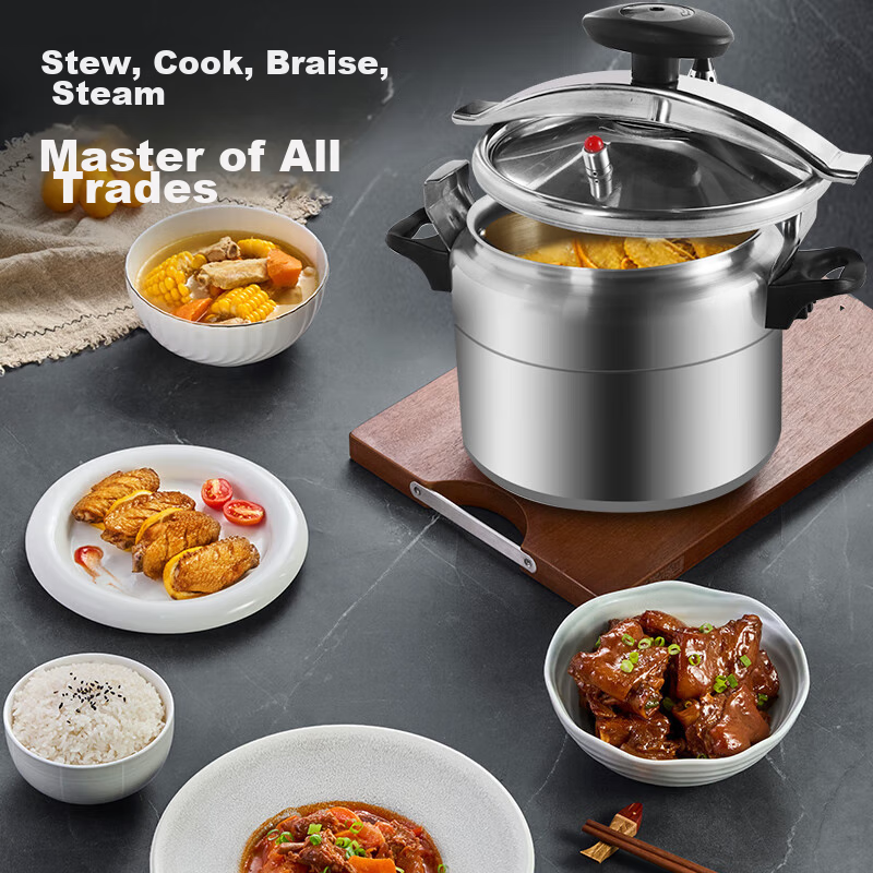 Triangle Commercial Pressure Cooker, Fast Cooking, Large Capacity, Explosion-Pro...