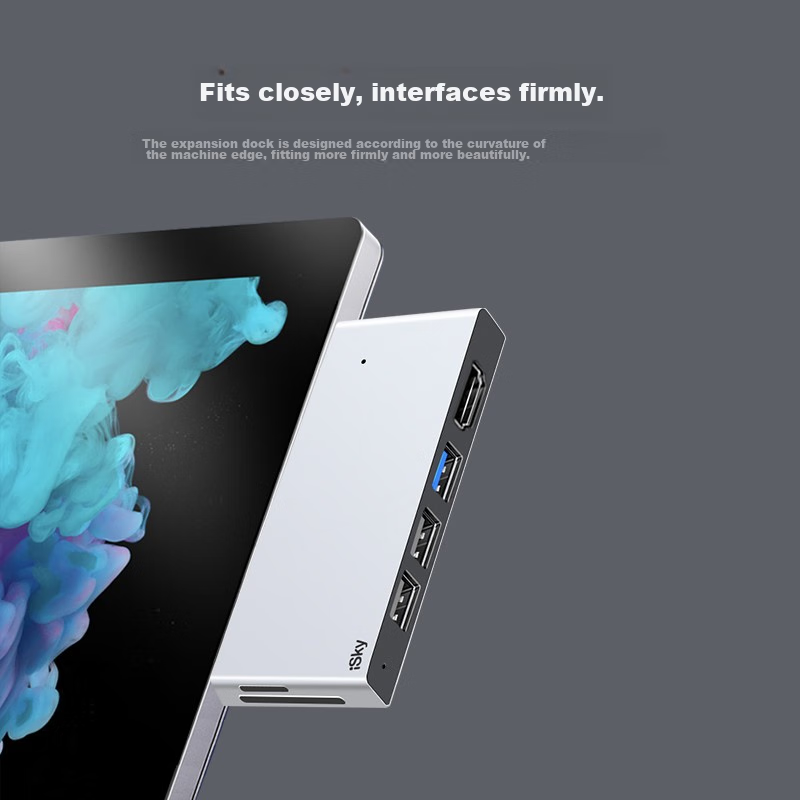 Isky Microsoft Surface Pro 5/6 Docking Station Converter, USB Projection Adapter...