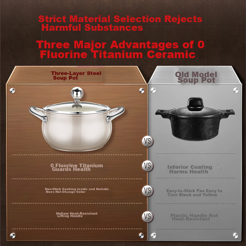 San Si Steel Soup Pot, Ceramic Non-Stick Cooking Pot, Home Use for Soup And Stew...