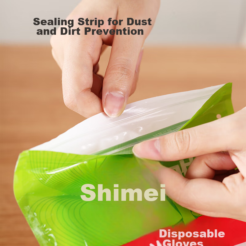 Meiliya Disposable Gloves, 300 Count, Food-Grade, Thickened PE, for Kitchen, Dis...