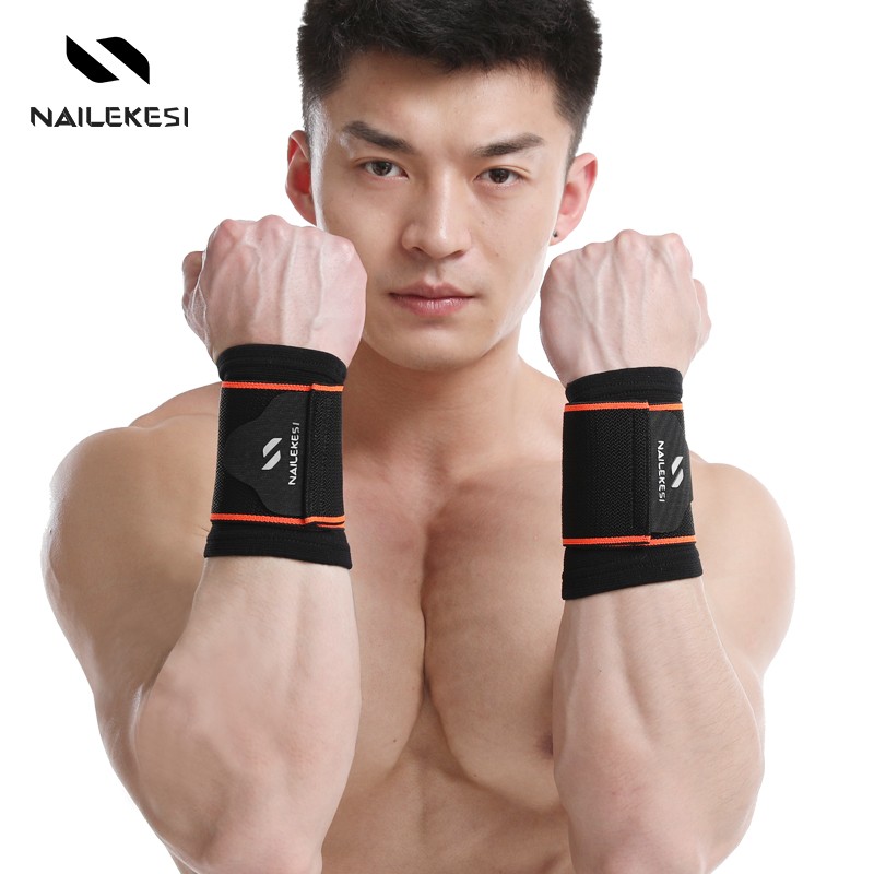 Nailikesi Fitness Wrist Support Brace for Badminton, Push-Ups, Basketball, TFCC...