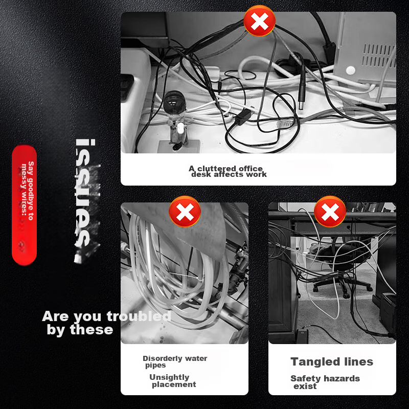 Purpai Drain Pipe Fixing Clip, No Drilling Required, Zip Tie Clip, for Gas Pipe,...