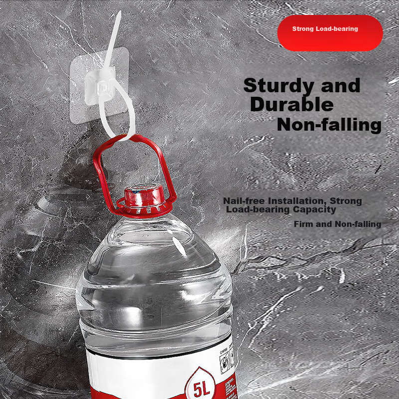 Purpai Drain Pipe Fixing Clip, No Drilling Required, Zip Tie Clip, for Gas Pipe,...