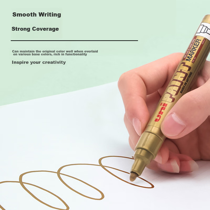 Mitsubishi (Uni) PX-20 Medium-Sized Paint Pen (Gold), 2.2-2.8mm (12-Pack), (Suit...