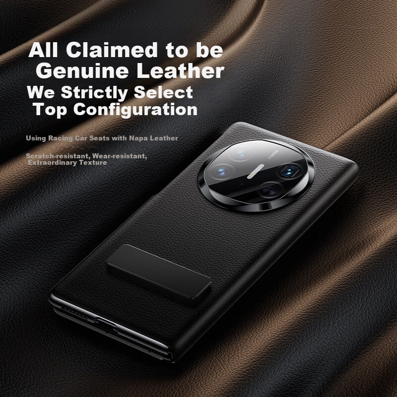 Mofi [Top-Grain Genuine Leather | Rotating Stand] Phone Case for Huawei Mate X6,...