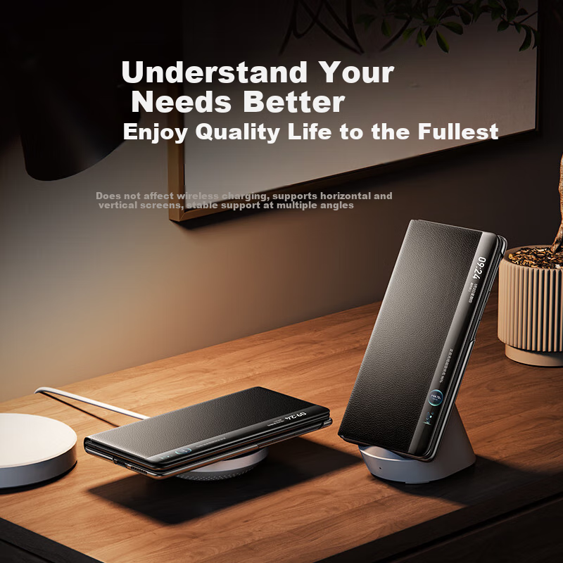 Mofi [Top-Grain Genuine Leather | Rotating Stand] Phone Case for Huawei Mate X6,...