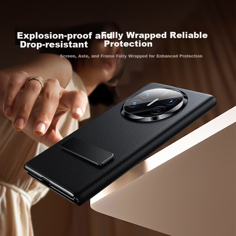 Mofi [Top-Grain Genuine Leather | Rotating Stand] Phone Case for Huawei Mate X6,...