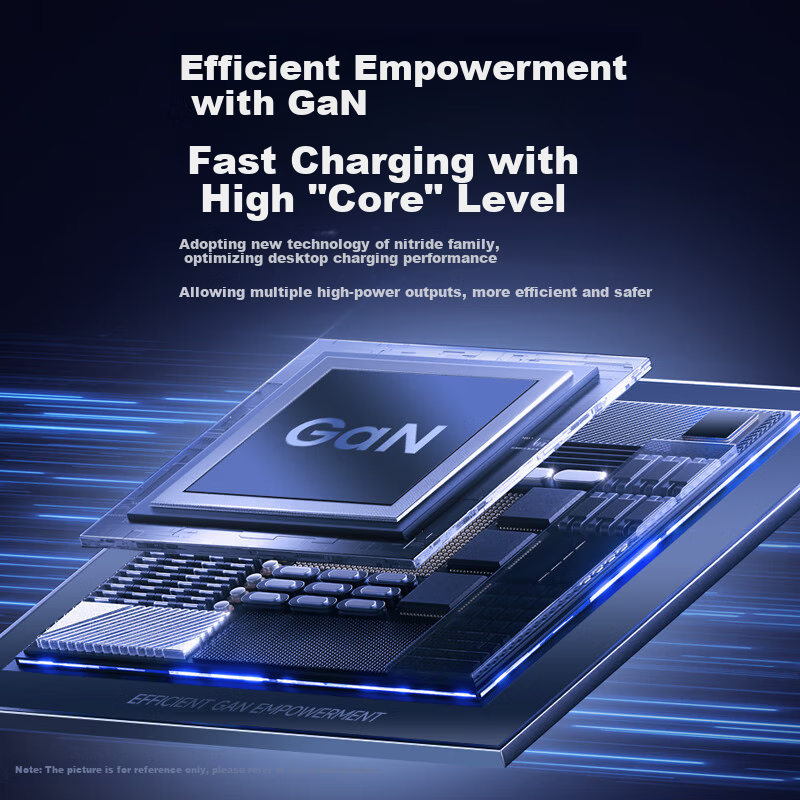 PISEN 67W GaN Desktop Charger Socket 65W Multi-port Quick Charge Type-C/USB Plug...