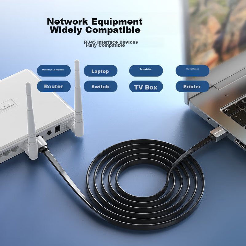 Akihabara (CHOSEAL) Cat7 10 Gigabit Ethernet Cable, High-Speed Network Patch Cor...