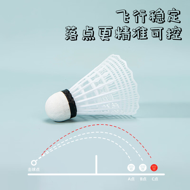 PEAK Badminton Durable Competition Training Shuttlecocks, 3 Yellow And 3 White N...