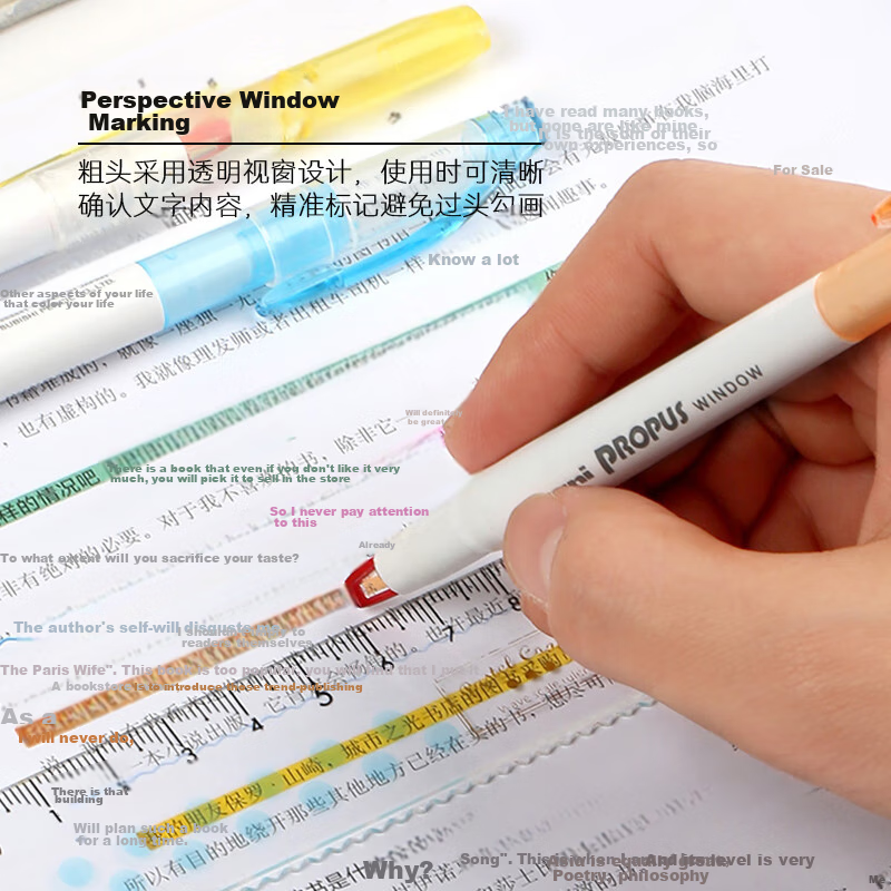 Mitsubishi (Uni) Dual-Tip Highlighter Pen, Student Homework Journal Drawing Mark...