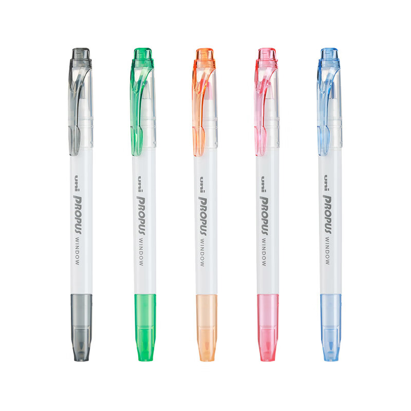 Mitsubishi (Uni) Dual-Tip Highlighter Pen, Student Homework Journal Drawing Mark...