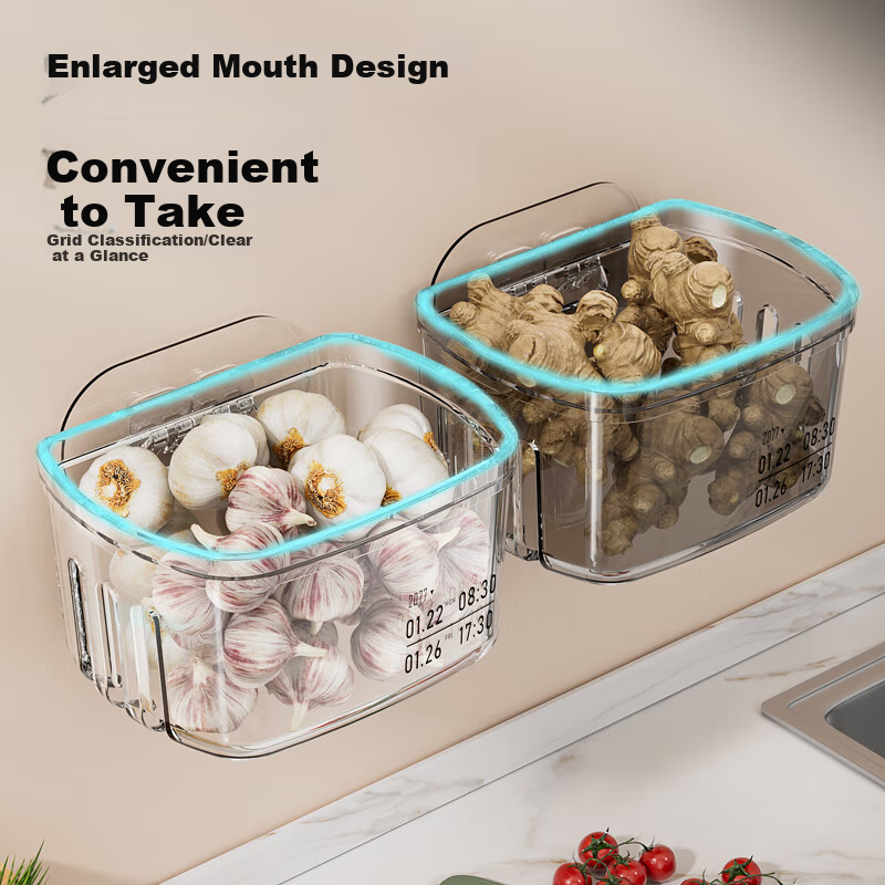 MUYA Kitchen Onion, Ginger And Garlic Storage Basket, Storage Rack, Hanging Bask...