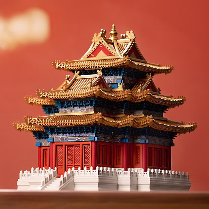 Qian Nian Xun Yingzao Building Blocks, Forbidden City Corner Tower Mortise And T...