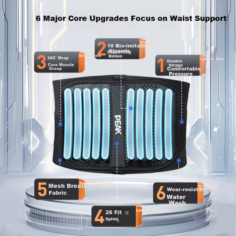 PEAK Waist Support Belt for Herniated Disc, Lumbar Muscle Strain, Sports, Fitnes...
