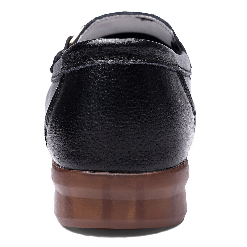 Qiangren Women's Flat Slip-On Shoes, Shallow Mouth, Single Leather Shoes, Comfor...