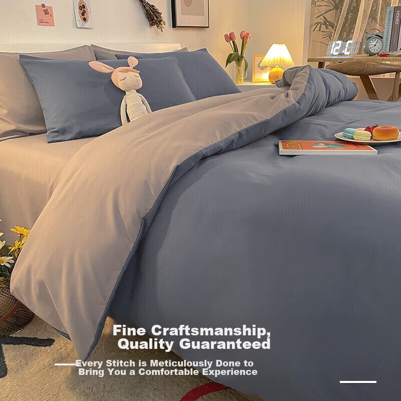 NanJiren Bedding Set for 1.5x2m Bed, 3-Piece Set Including Duvet Cover, Bed Shee...