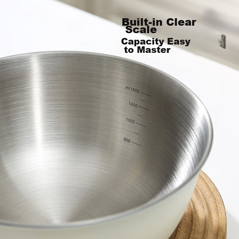 Meichun (Maxcook) 304 Stainless Steel Bowl, Salad Bowl, Thickened Seasoning Bowl...