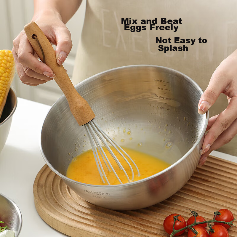 Meichun (Maxcook) 304 Stainless Steel Bowl, Salad Bowl, Thickened Seasoning Bowl...