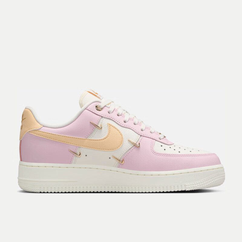 Nike Cushioned Sneakers for Women, Air Force 1 Sports Shoes, IB2574-600, Pink An...