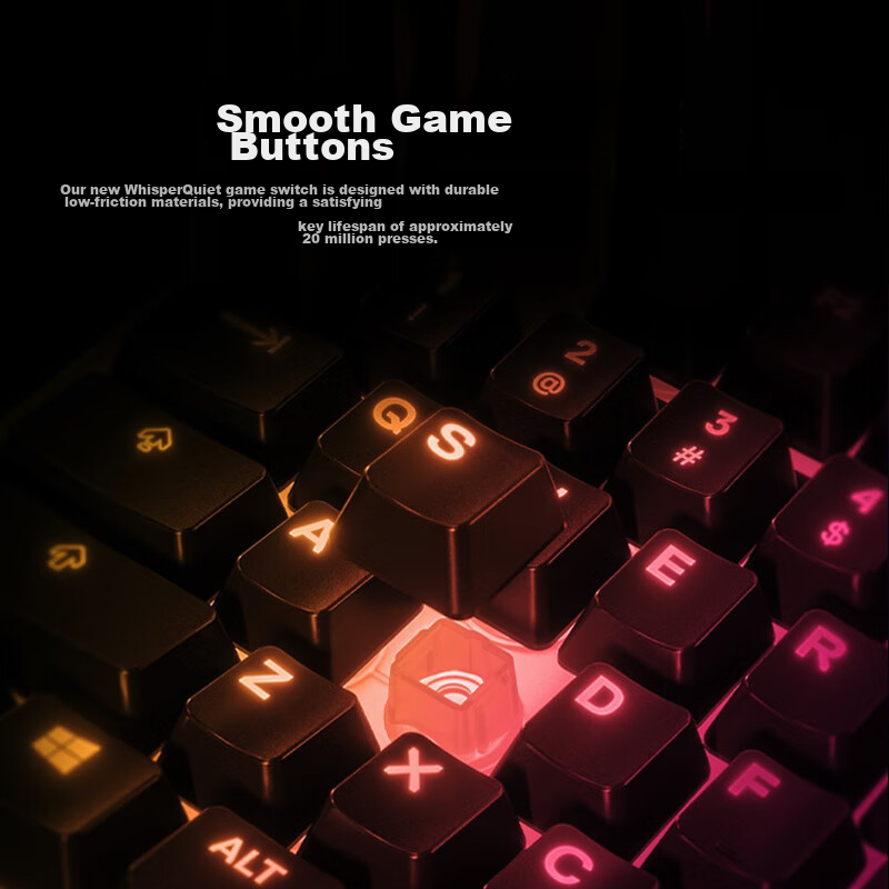 SteelSeries Apex 3 TKL Gaming Keyboard, Compact Wired Keyboard, 8-Zone RGB Backl...