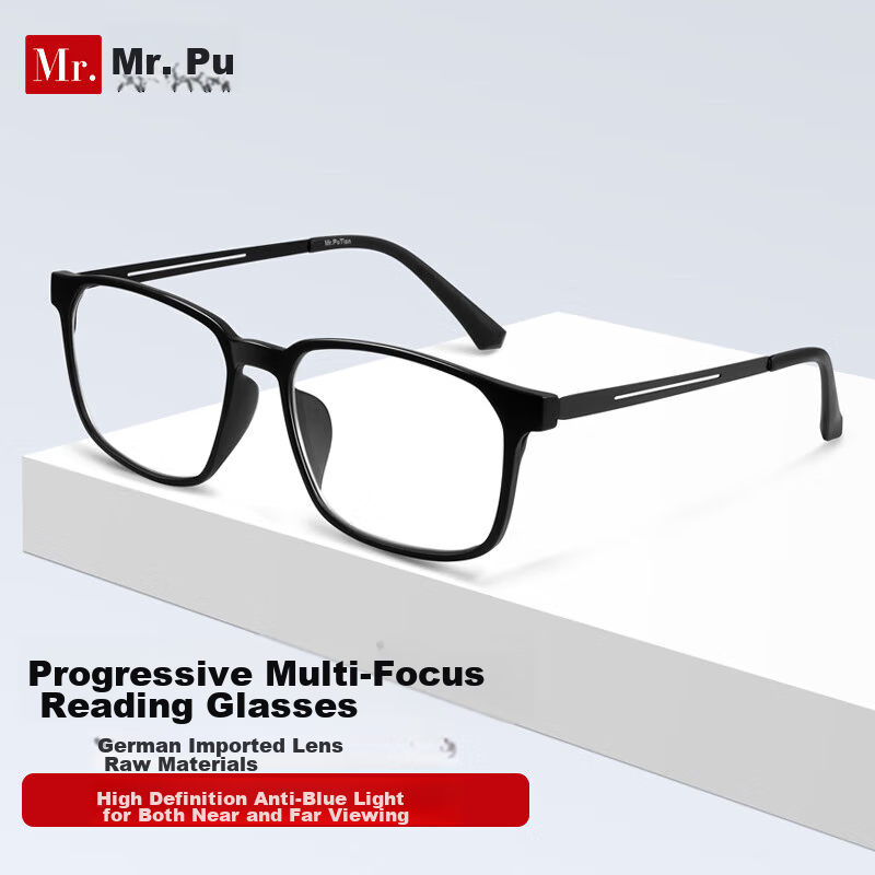 Mr. PuTian Reading Glasses for Men And Women, Anti-Blue Light, Bifocal, Smart Zo...
