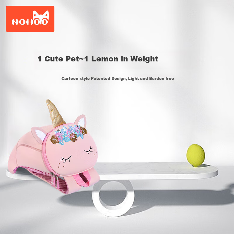 NOHOO Children's Backpack for Boys and Girls, Kindergarten Double Shoulder Bag C...