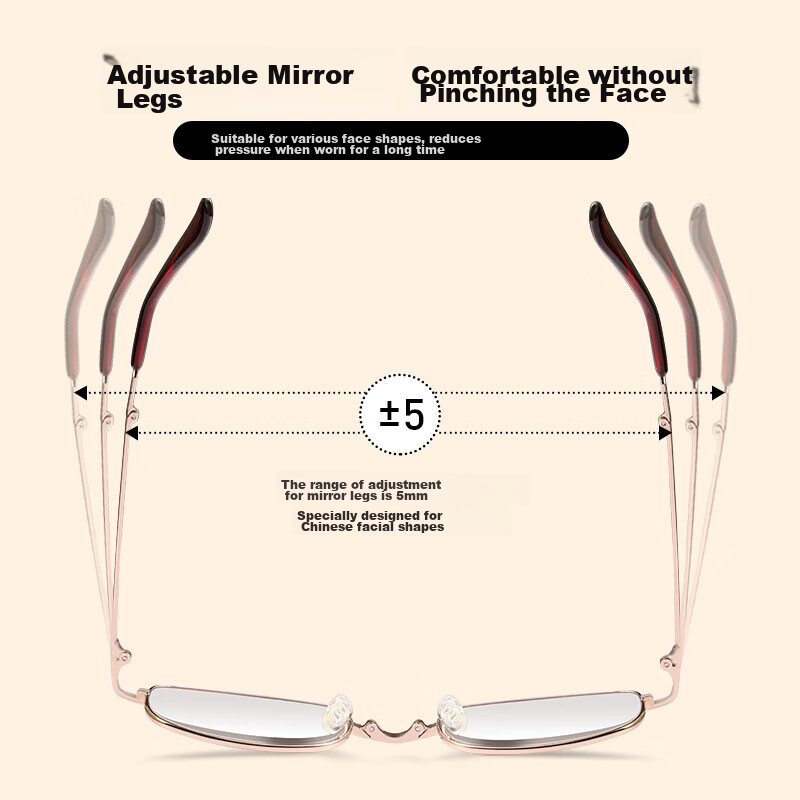 Mr. Pu Anti-Blue Light Reading Glasses for Men And Women, Foldable Presbyopic Gl...