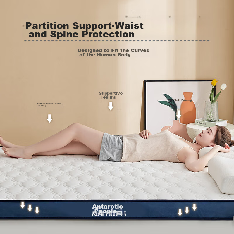 NanJiren Mattress Pad, Thai Antibacterial Latex Mattress, 1.5x2 Meters, Thickene...