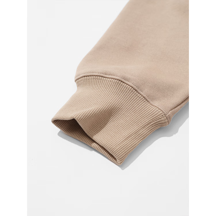 Qijian Couple's Style, Solid Color, Loose Casual, All-Cotton Brushed, Round Neck...